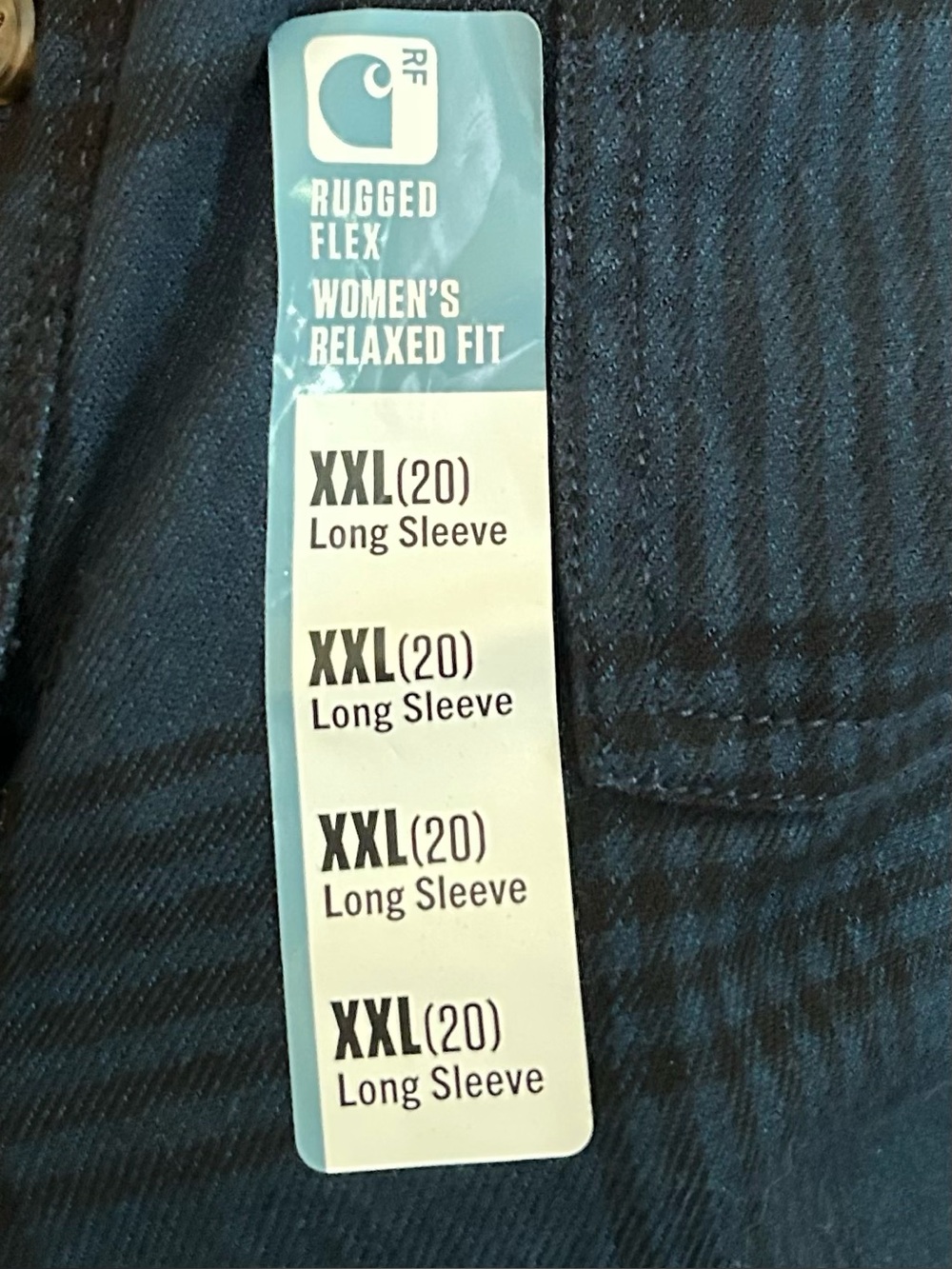 Carhartt Womens Rugged Flex Relaxed Fit Flannel Long-Sleeve Plaid Tunic Size XXL - Picture 6 of 7